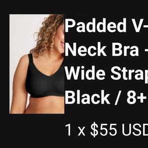 Knix V-neck padded bra size 8+